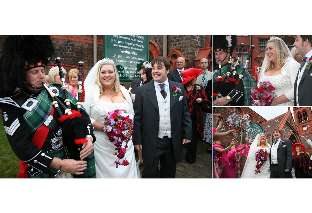 Kate & Alan Wedding St Pauls Church in Widnes and following reception at The Marriott, Speke